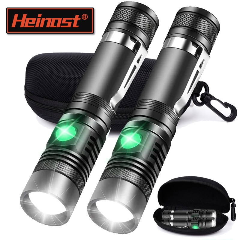 Outdoor Lighting Black - Rechargeable T6 Handheld Flashlight Use 18650
