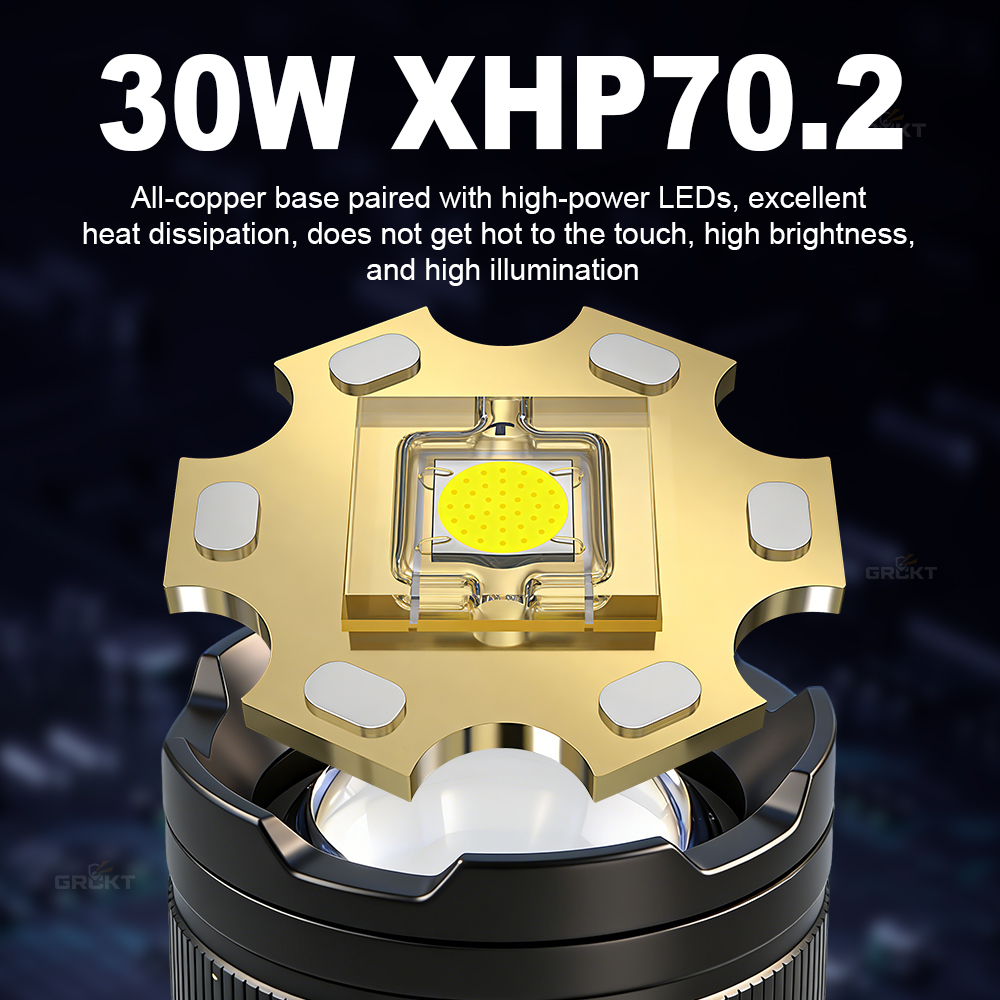 30W XHP70.2 Flashlights High P - огляд і ціна Outdoor Lighting Black