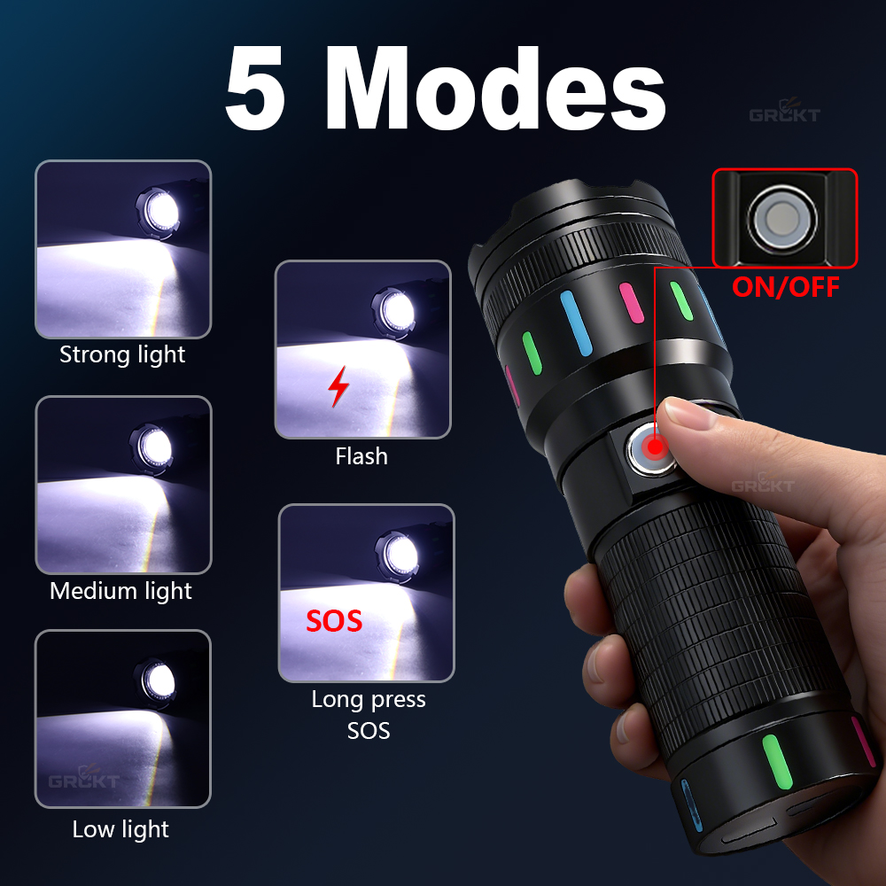 30W XHP70.2 Flashlights High P - огляд і ціна Outdoor Lighting Black