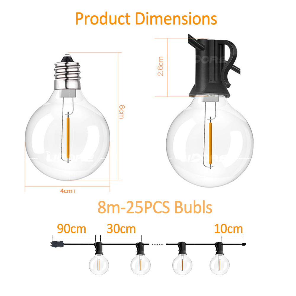 Outdoor G40 Patio String Light - огляд і ціна String Light Bistro