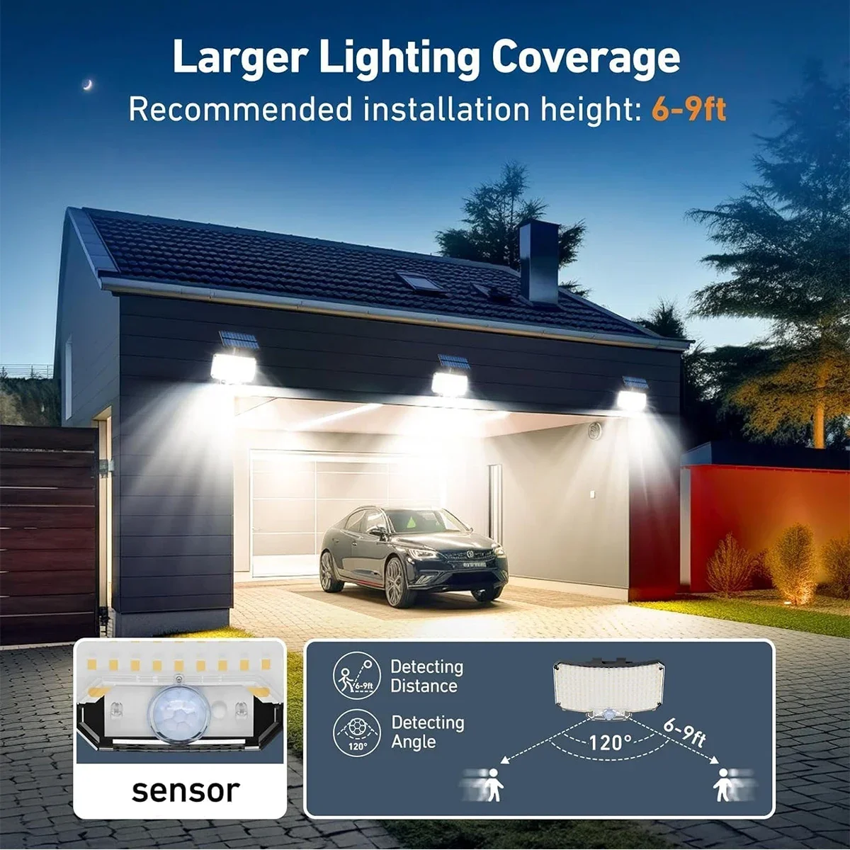 234LED Solar Outdoor Lights Mo - огляд і ціна Motion Sensor Outdoor