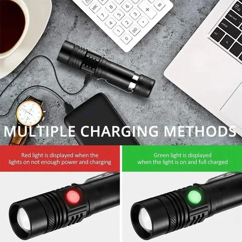 Rechargeable T6 Handheld Flash - огляд і ціна Outdoor Lighting Black