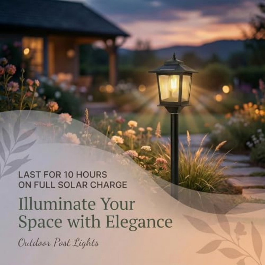 Outdoor Solar Post Lights, 2-P - огляд і ціна Outdoor Lighting Waterproof