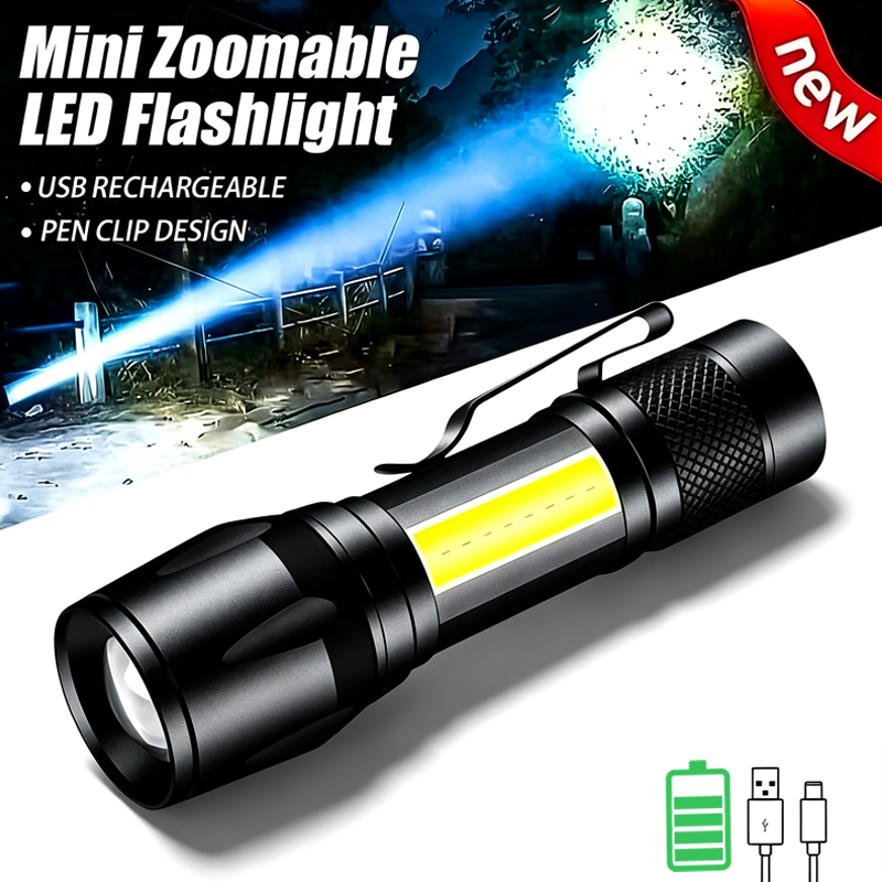 Mini LED Flashlight COB+XPE Po - огляд і ціна Outdoor Lighting Black
