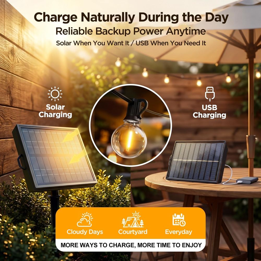 100T String Lights Outdoor, G4 - огляд і ціна String Light Bistro