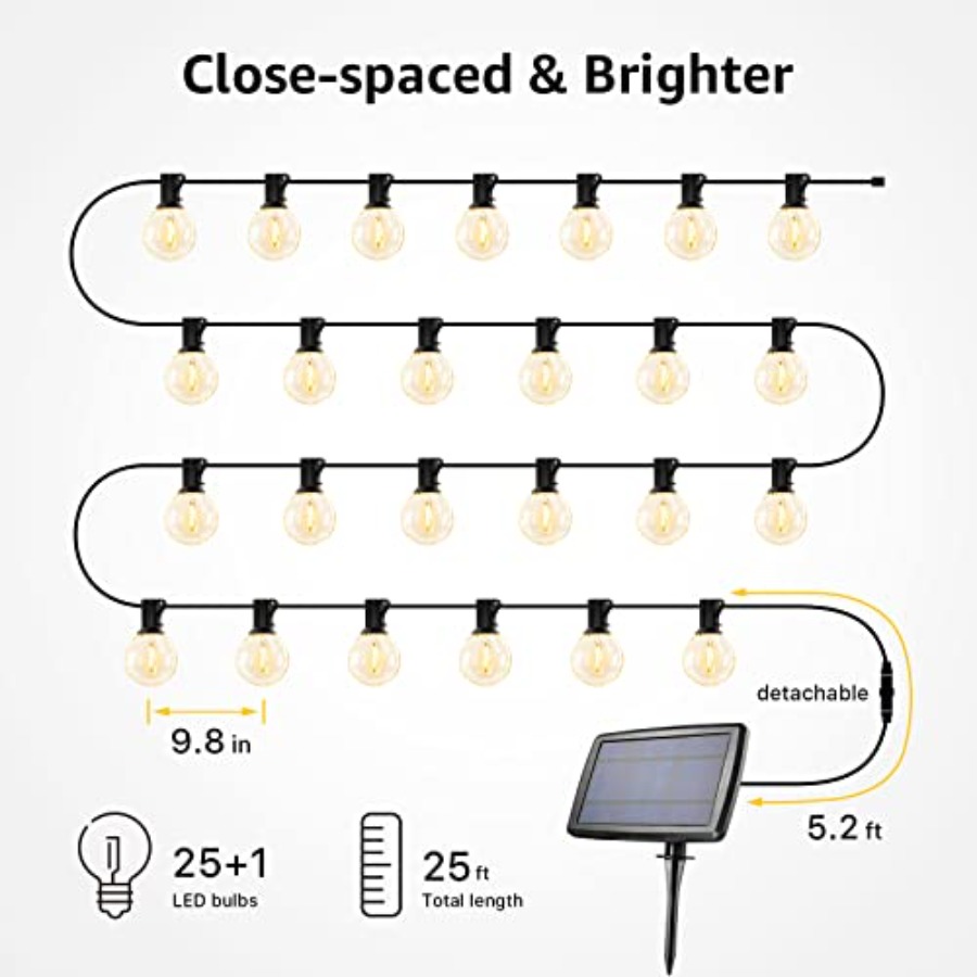 Solar Outdoor String Lights Pa - огляд і ціна String Light Bistro