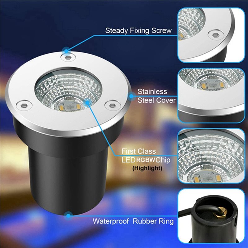 A01F-Outdoor 12V RGBW In Groun - огляд і ціна Outdoor Lighting Voltage