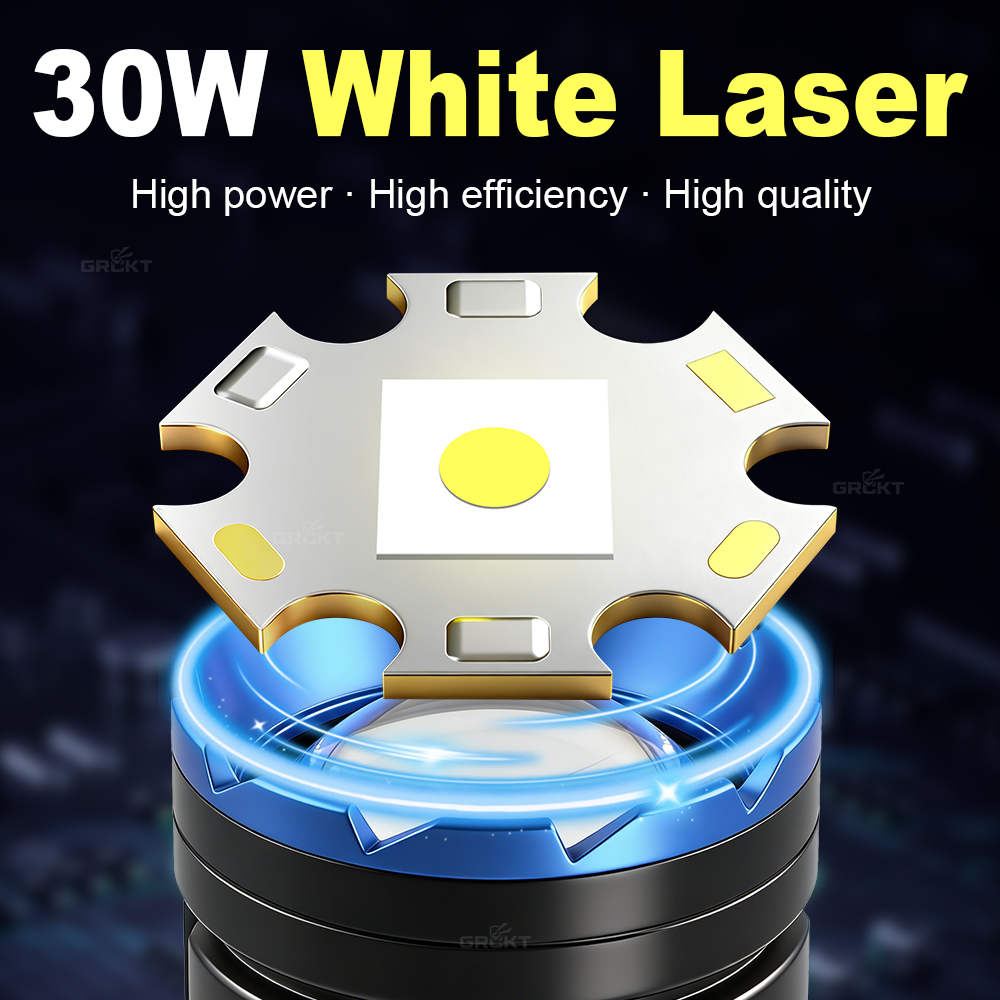 White Laser Camping Flashlight - огляд і ціна Outdoor Lighting Black