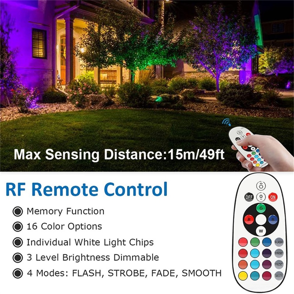 RGBW Landscape Lighting 10W wi - огляд і ціна Outdoor Lighting Waterproof