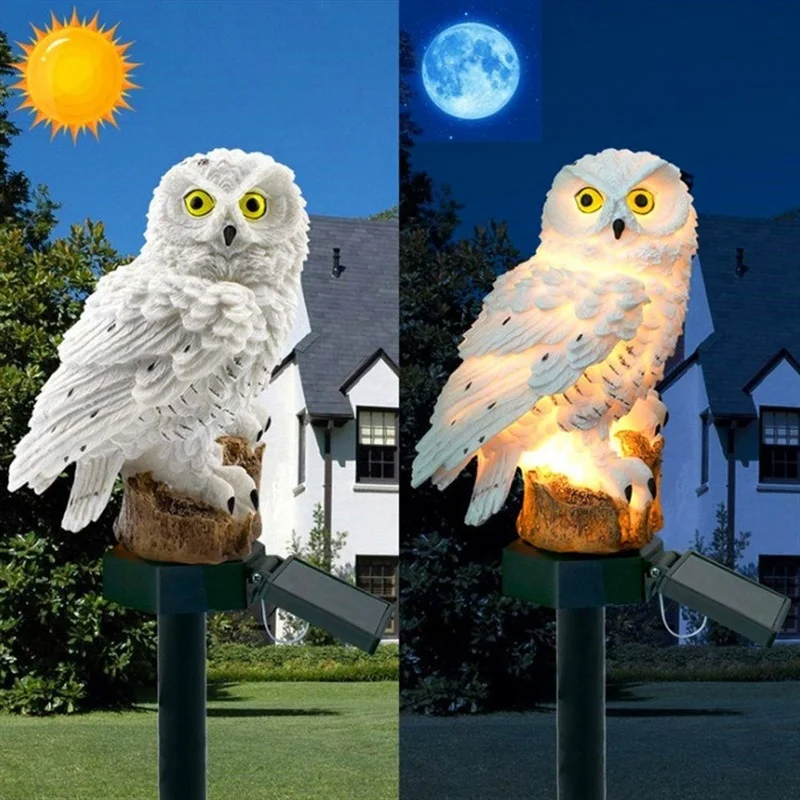 Solar Owl Statue Garden Light  - огляд і ціна Outdoor Lighting Setup