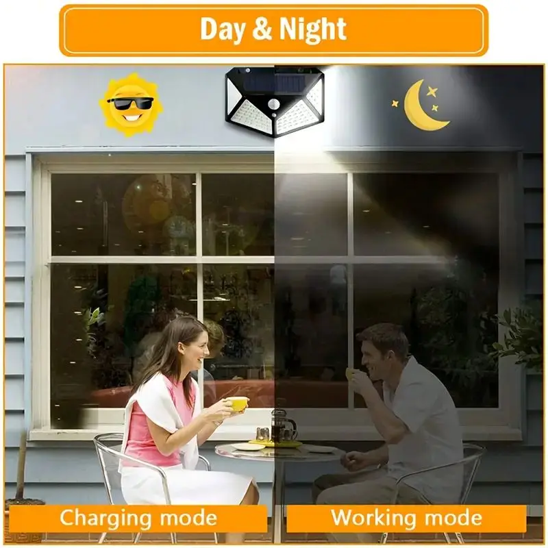 100LED Outdoor Solar Garden Li - огляд і ціна Motion Sensor Outdoor