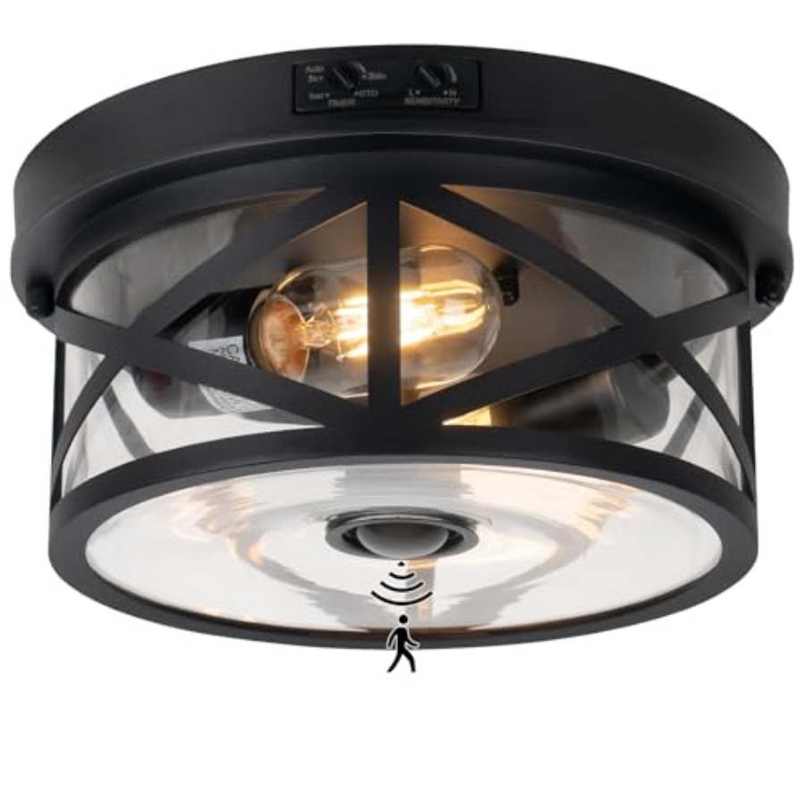 Motion Sensor Outdoor Ceiling  - огляд і ціна Outdoor Lighting Black