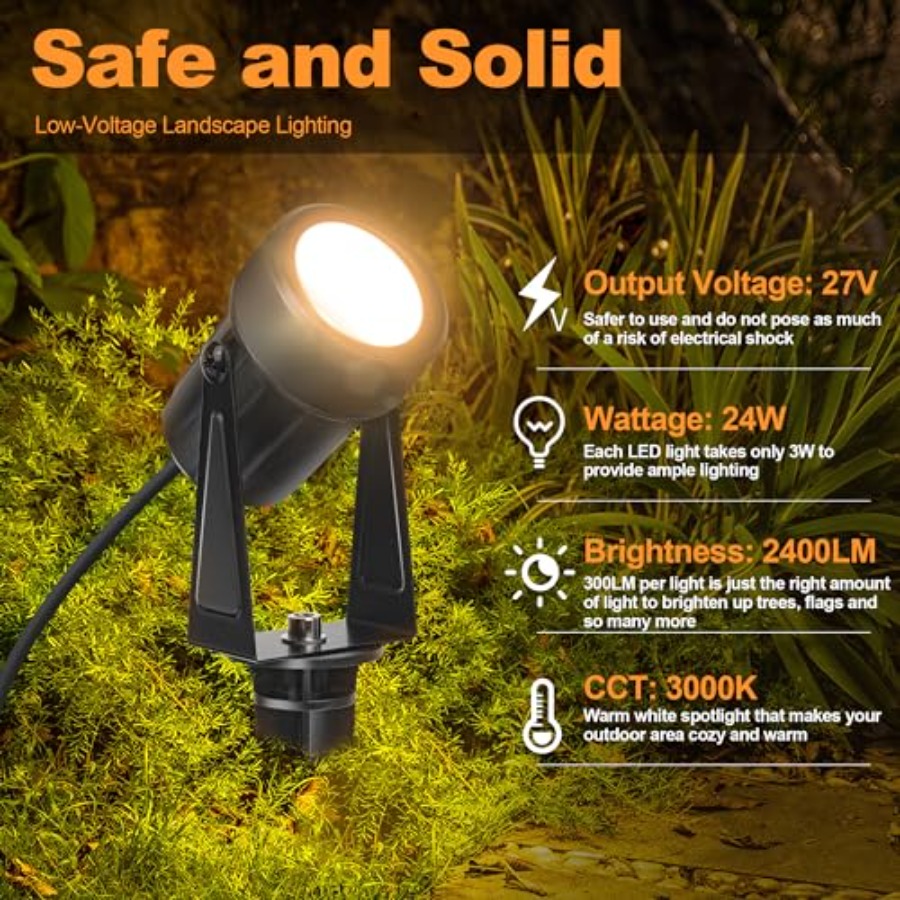 85.3FT LED Outdoor Landscape S - огляд і ціна Outdoor Lighting Voltage