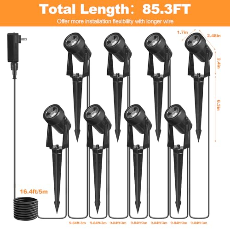 85.3FT LED Outdoor Landscape S - огляд і ціна Outdoor Lighting Voltage
