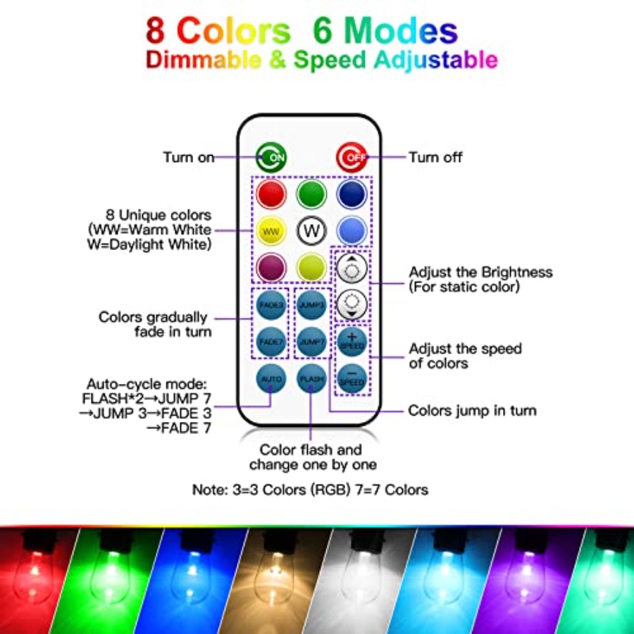 48Feet Outdoor Patio Lights Wa - огляд і ціна String Light Bistro