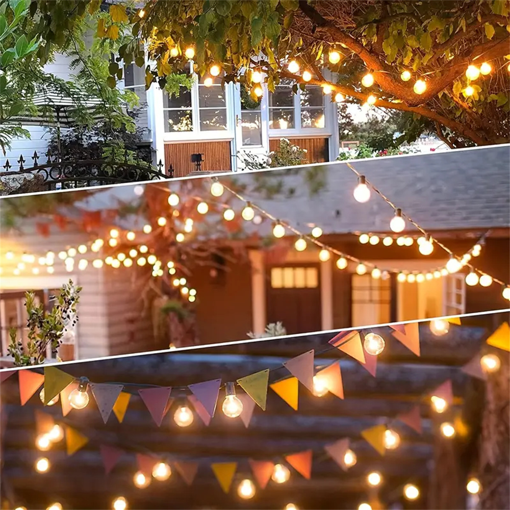 Outdoor String Lights, G40 Glo - огляд і ціна String Light Bistro