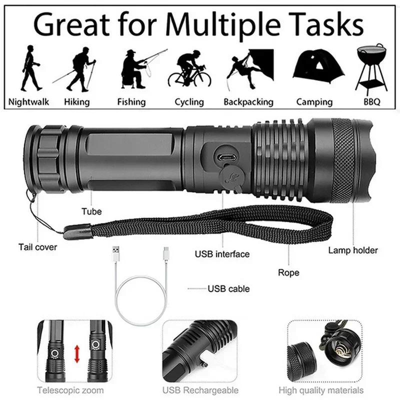 High Power XHP70 Led Flashligh - огляд і ціна Outdoor Lighting Setup